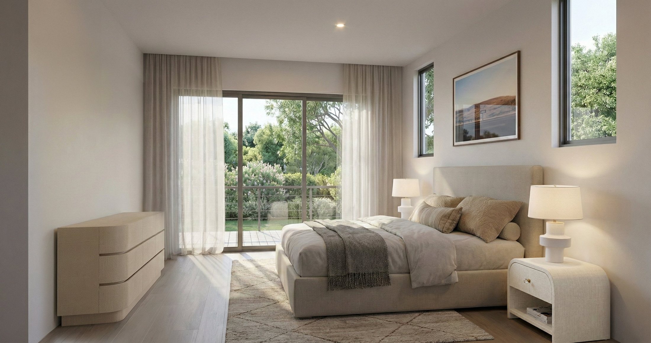 Guest bedroom with garden access