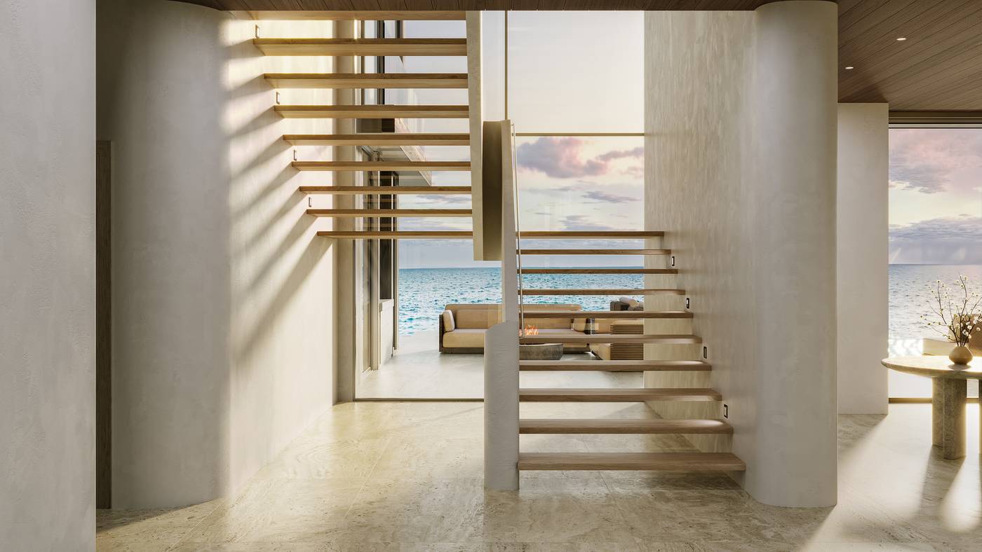 Foyer at sunset
